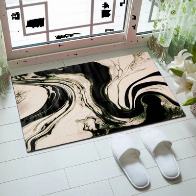 Marble and Vintage Look Flokati Area Rug