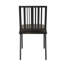 Chaise d'appoint à dossier à lattes brun et noir (ensemble de 2)