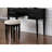 Classic Bedroom Vanity With Stool - Black Color, Rubber Wood Top Black, Base