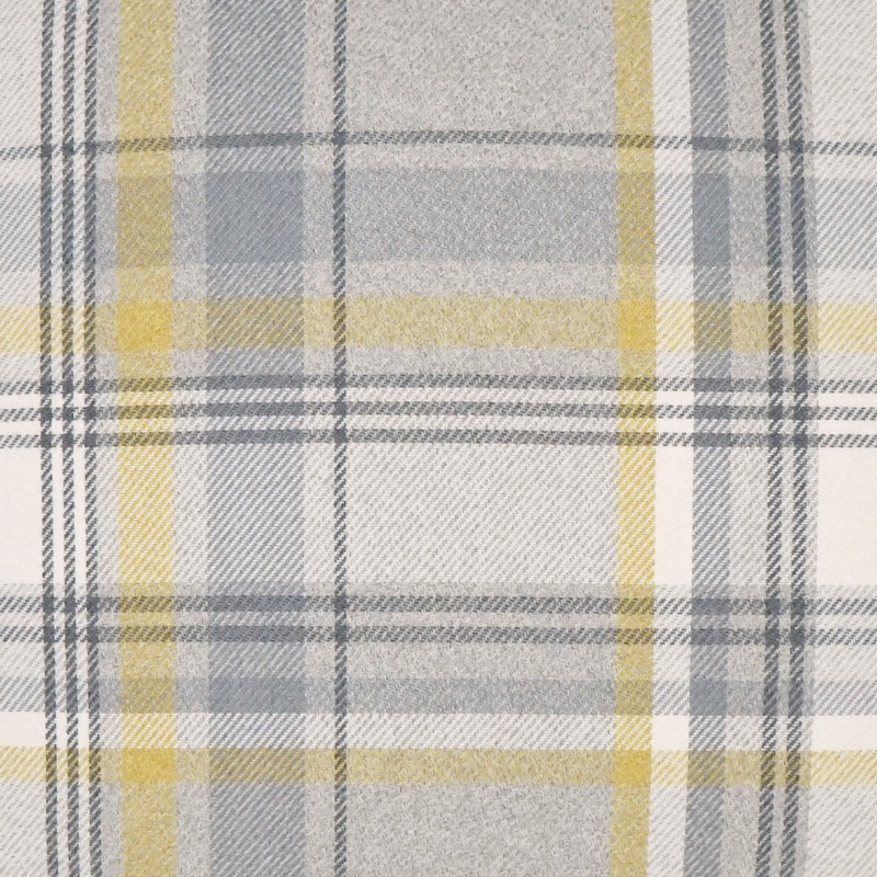 Coussin décoratif tartan, Gris anthracite, Carré 20 po
