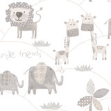 Just 4 Kids 2 Jungle Friends 33' L x 21" W Wallpaper Roll