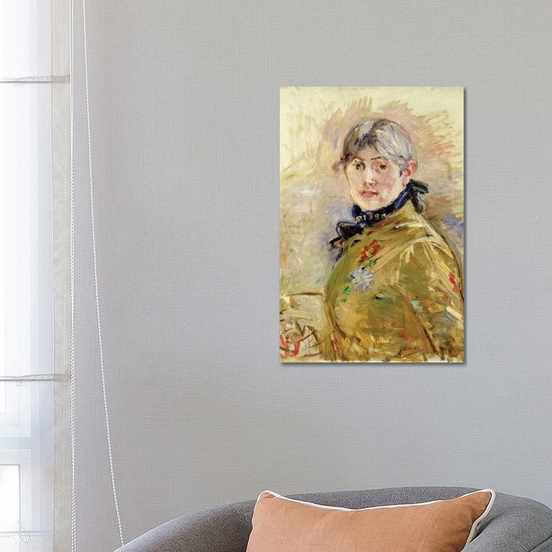 Self Portrait, 1885 by Berthe Morisot - Wrapped Canvas Painting, 66.04cm H x 45.72cm W x 1.905cm D