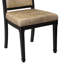 Chaises de salle à manger rembourrées en tissu de polyester gris, ensemble de 2, finition noir sablé-1633896686-1633896687