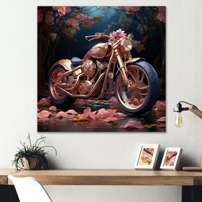 " Rustic Pink Chopper Bike "