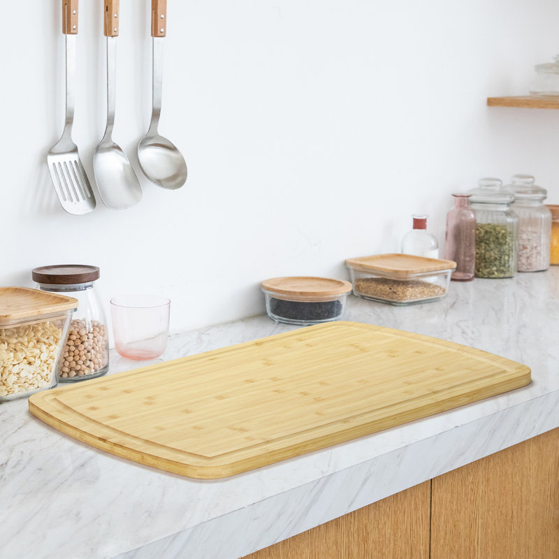 Très grande planche à découper 30 po x 20 po et dessus de cuisinière avec rainure pour comptoir de cuisine