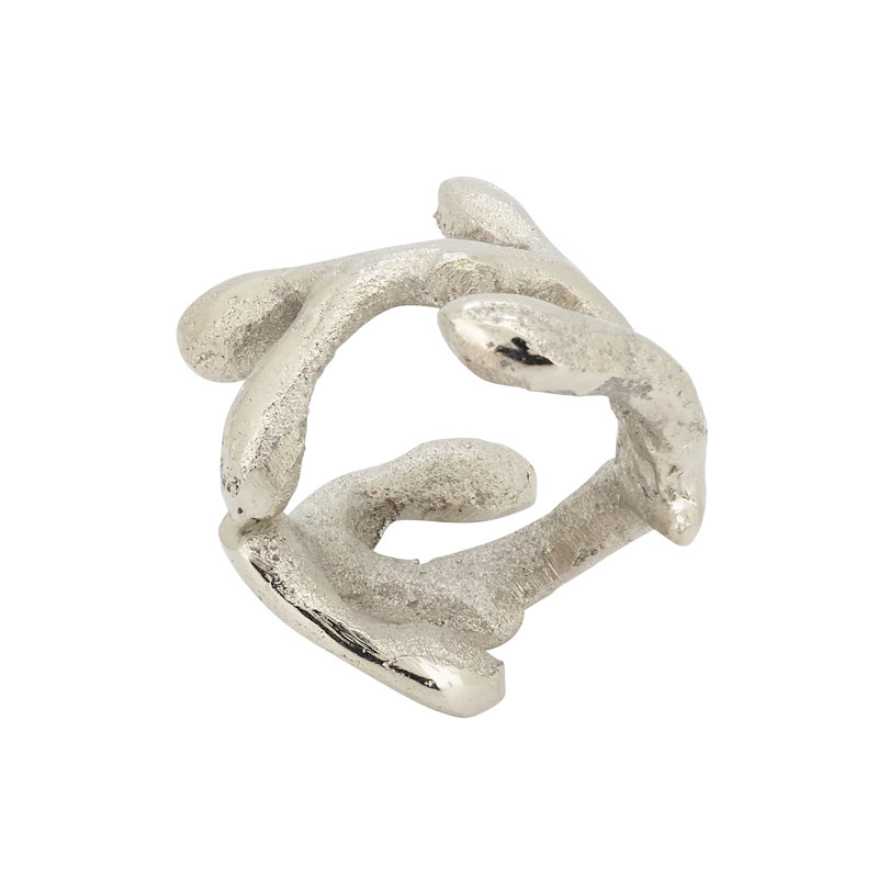 Anneau de serviette brindilles, Argent