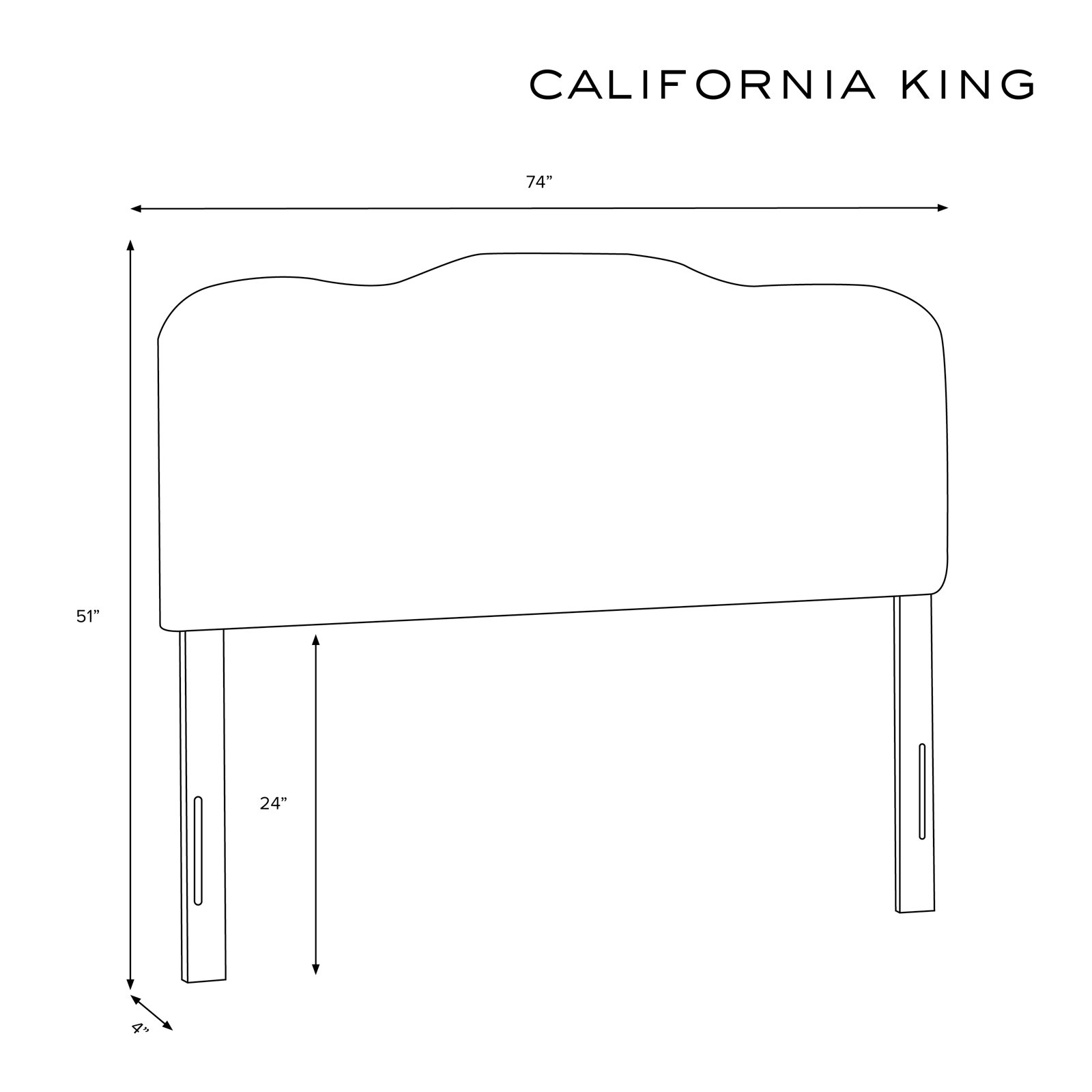 Rodan Headboard, California King, Shaana Indigo