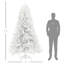 Arbre de Noël artificiel de 7,5 pi de hauteur, arbre de Noël non éclairé avec 1346 pointes de branches, ouverture automatique, base en acier, décoration des Fêtes pour bureau personnel, blanc-1592343690