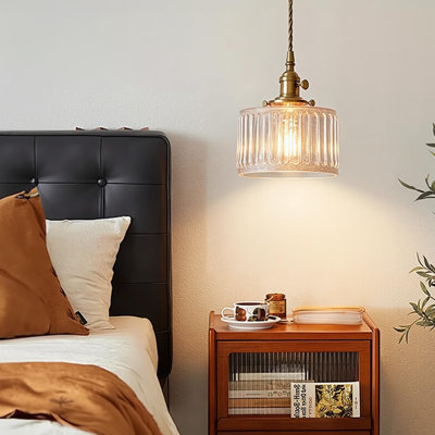 1-Light Pendant Lights Glass Clear