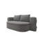 Canapé-lit pliant, futon-lit convertible, matelas de sol pliable 2-en-1 avec 2 coussins, canapé paresseux en mousse haute densité respirante, méridienne confortable, lit simple, gris clair