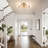 Theis 22in. 6 light Semi Flush Mount Sputnik Chandelier Modern Linear Kitchen Ceiling Mount Light-1800823247