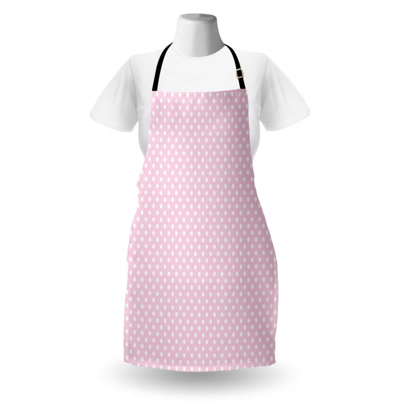 Polka Dots Bib Apron, Pink