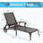 Adjustable Reclining Aluminum Chaise Lounge with Wheels