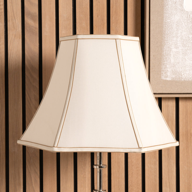 Ervine Polyester Bell Lamp Shade ( Uno ), Cream, 22cm H x 25cm W x 29cm D