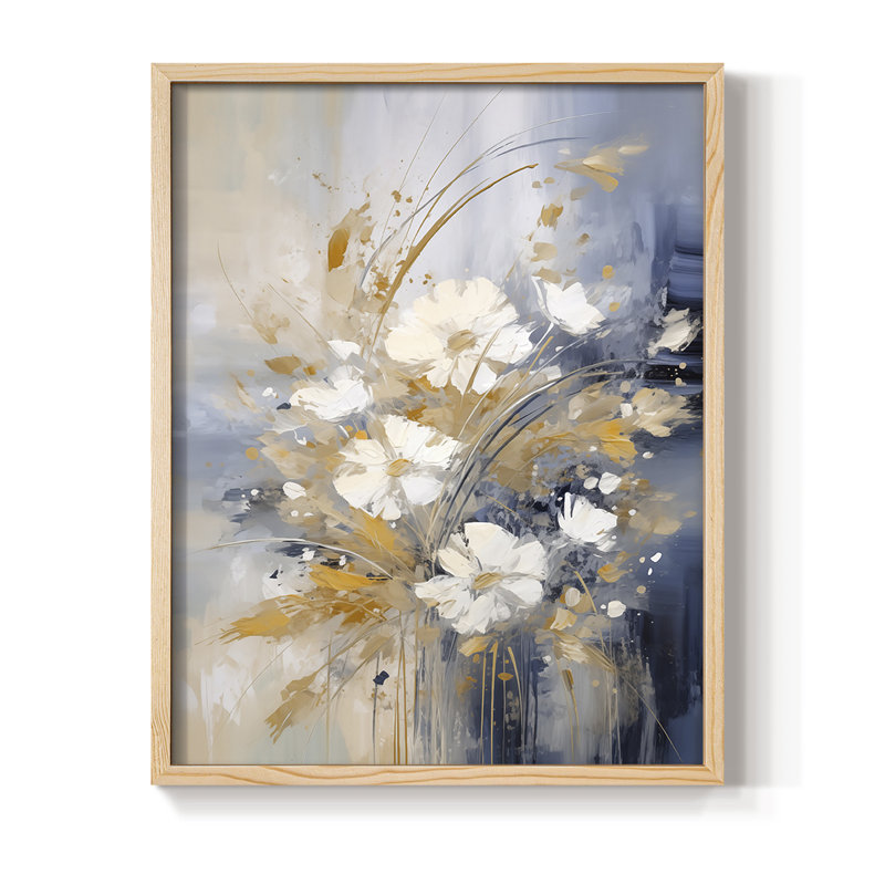 Reproduction encadrée FLORAL Series CECXVI - bois massif, H 11 po x l 9 po