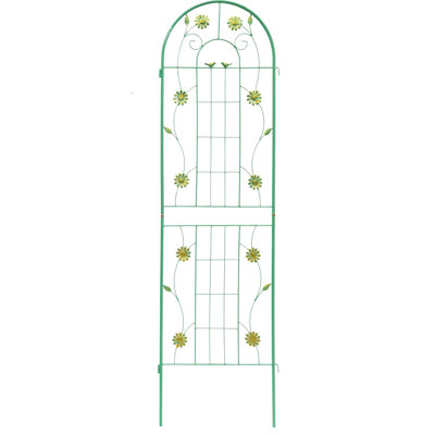 Ensemble de 4 treillis de jardin en métal antirouille de 71 po x 19,7 po pour le soutien des plantes à l'extérieur, dos de fleurs facile à assembler, ensemble d'objets en fer de 19,7 po, plantes grimpantes à l'extérieur, pilier sans effort
