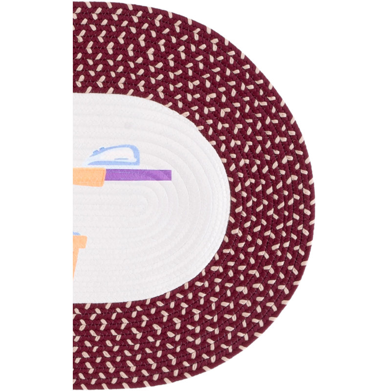 Braided Laundry Poster 314 Hand Woven Performance Machine Washable No Pattern Rug