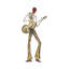 Décoration murale pour lecteur de guitare traditionnel