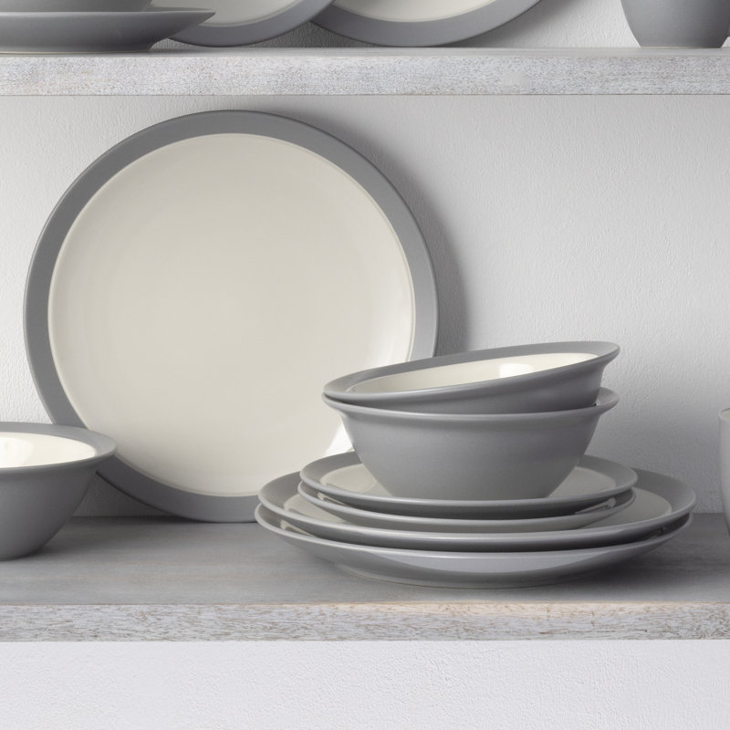 Noritake Colorwave 16-Piece Curve Dinnerware Set, Service for 4, Slate