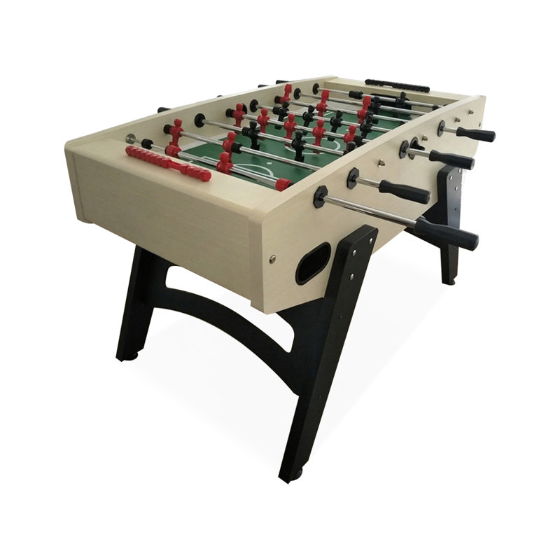 Ivoire + table de soccer rectangulaire en bois manufacturé noir + métal