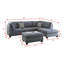 3 pièces Canapé modulaire gris et gris-249933424