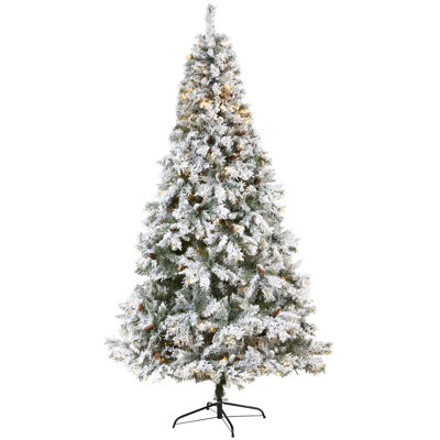 Lighted Artificial Pine Christmas Tree