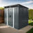 Outdoor Metal Storage Shed with Window, Transparent Panel & Free Accessories – Corrosion-Resistant Garden, Lawn Shed-123099597-111996086