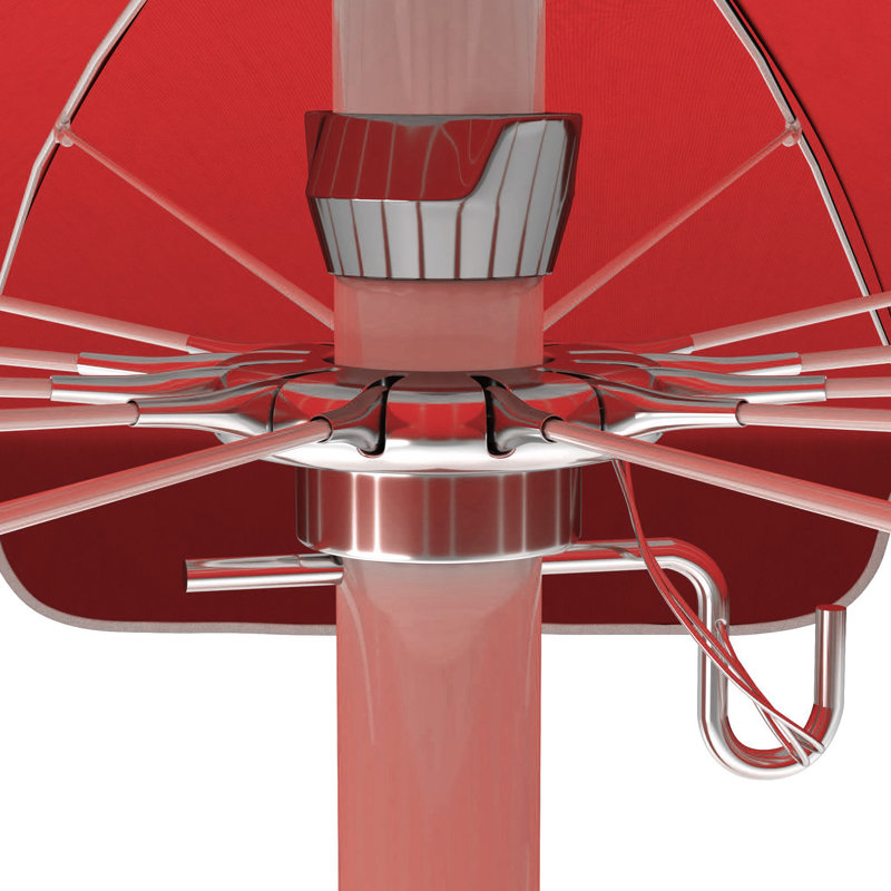 Parasol de 8,5 pi Nikolitsa, Toile Sunbrella® rouge Jockey