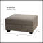 Repose-pieds avec rangement et structure en bois franc séché au four-1974431113