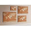 Wall Mounted cork board with print wall art kitchen notice board decorative bulletin board ideas Wood world map