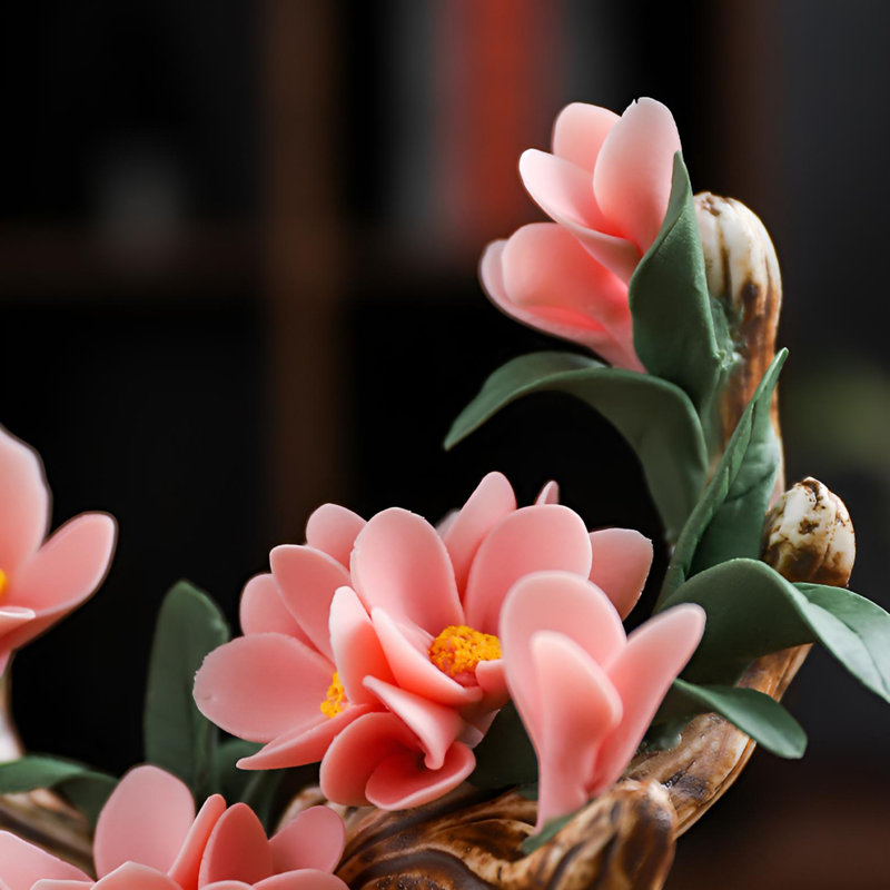 Exquisite Ceramic Flower Decorative Piece