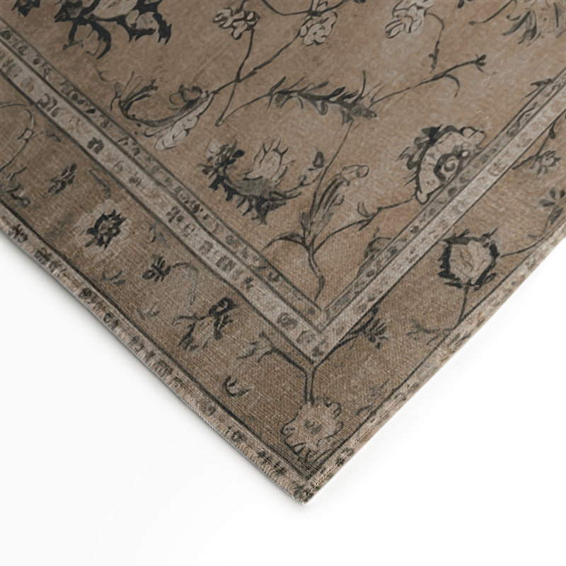 Tapis gris intérieur et extérieur surteint, Rectangle 5 pi x 7 pi