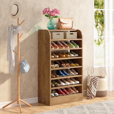 24 Pair Shoe Rack Brown