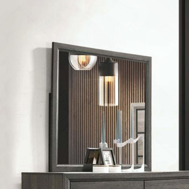 Weathered Gray Finish Mirror