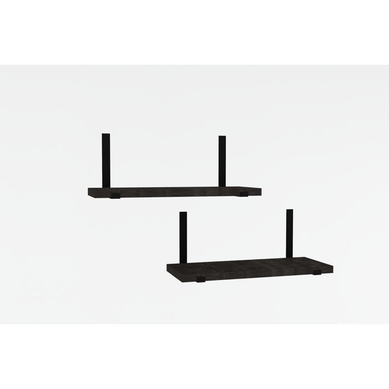 Tablette murale moderne, couleur anthracite, 15,7 po x 5,9 po | 100% panneau de particules enduit de mélamine, épaisseur: 0,7 pouce | Idéal pour la décoration et l'organisation de la maison, design industriel élégant