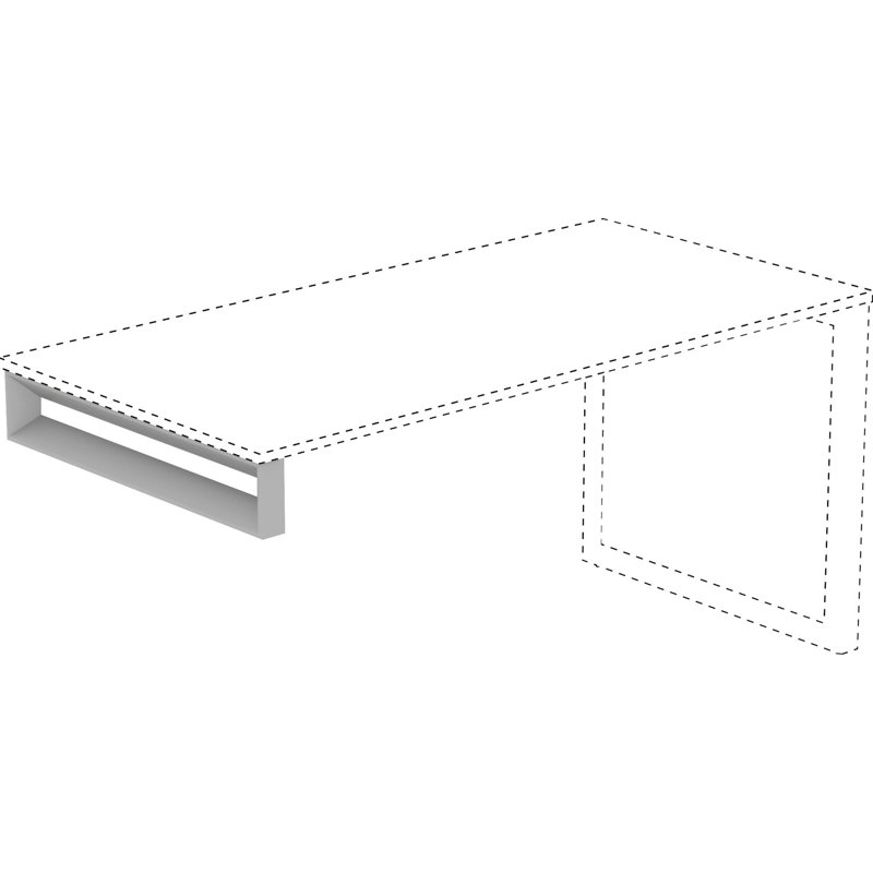 5.5'' H x 23.25" W x 0.5" D Desk Leg