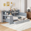 Lit de jour simple en bois avec 3 tiroirs, ports USB et bureau-1345360830-1345360828