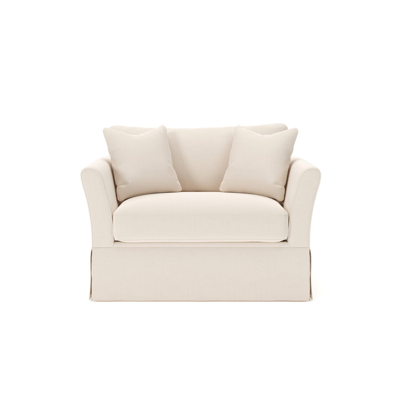 Shelby Upholstered Chair And A Half, Canvas Canvas Sunbrella® Canvas