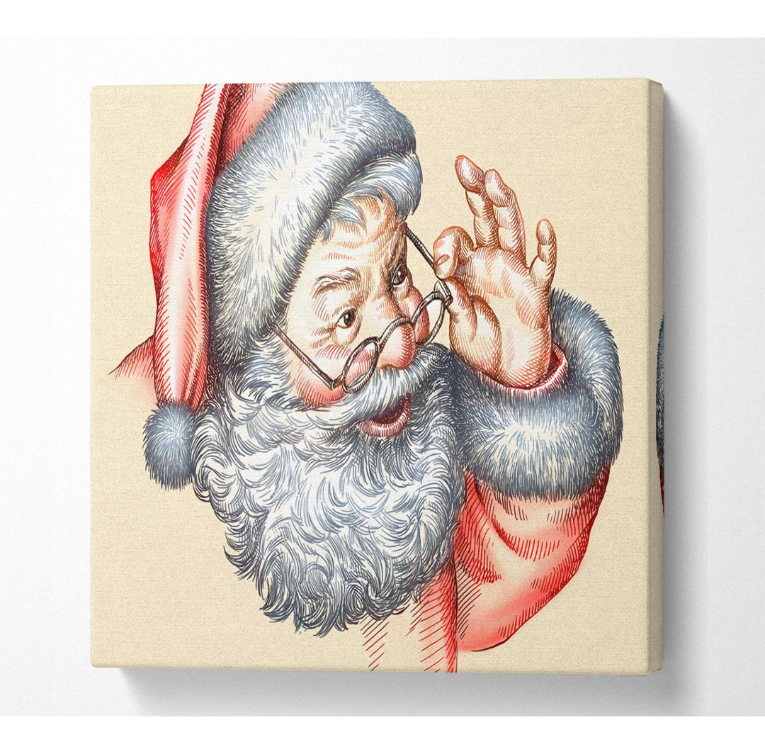 Der Weihnachtsmann ist da - Kunstdrucke auf Leinwand - Wrapped Canvas