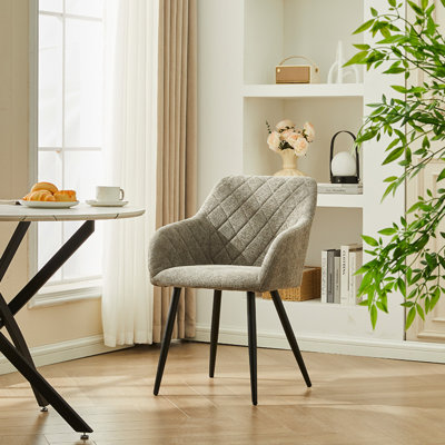 46 cm H Upholstered Linen Armchair