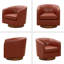 Chaise pivotante en cuir fleur-111099089