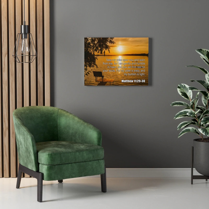 Take My Yoke - Wrapped Canvas Print, 30cm H x 41cm W