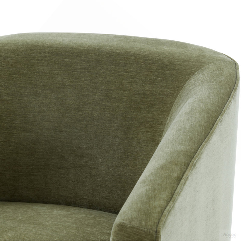 Fauteuil pivotant à jupe Earl Caper, Vert
