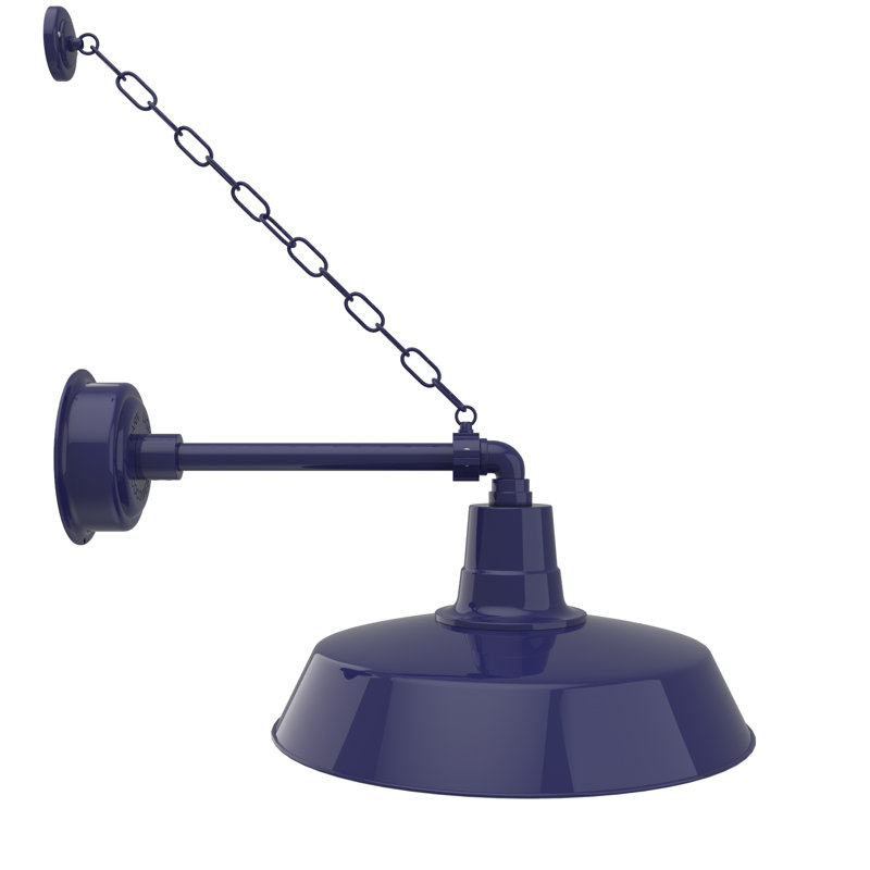 Haleigh LED Wall Light, 10.5" H x 8" W x 14" D, Cobalt Blue