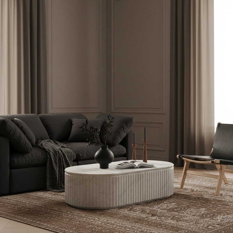 Table basse Catane, Blanc