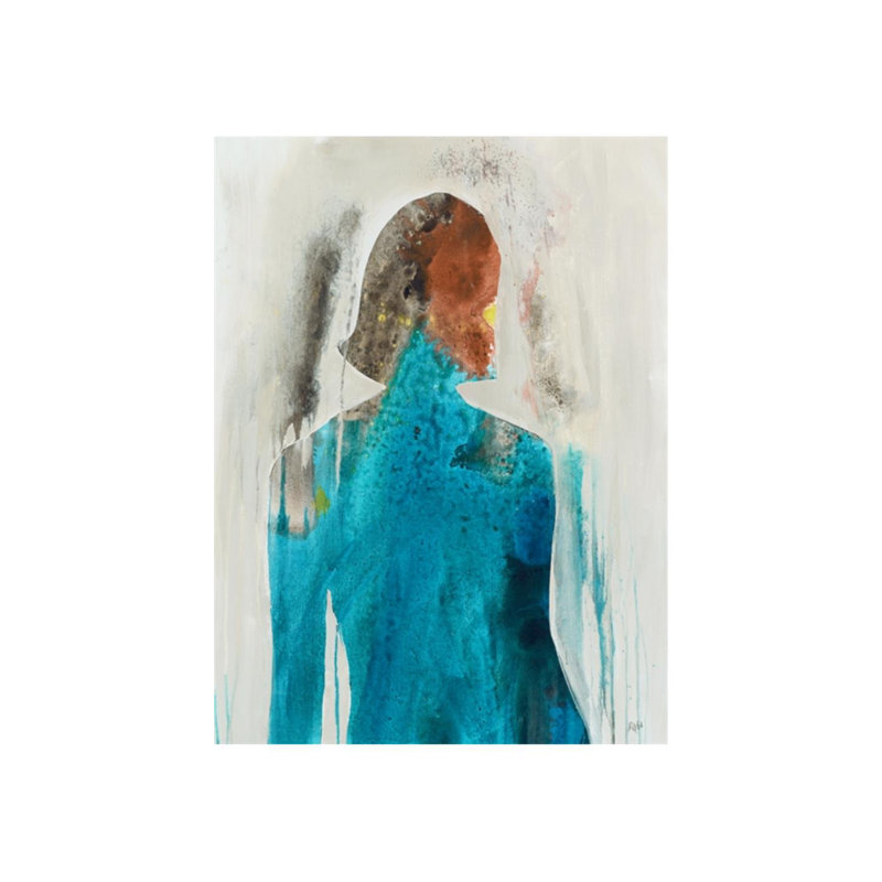 Le visiteur I - Peinture, H 48 po x l 36 po x 1,5 po, Extérieur