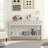 Lark Manor 60" Console Table Retro Entryway Sofa Table With 4 Drawers & Open Shelf Hallway White