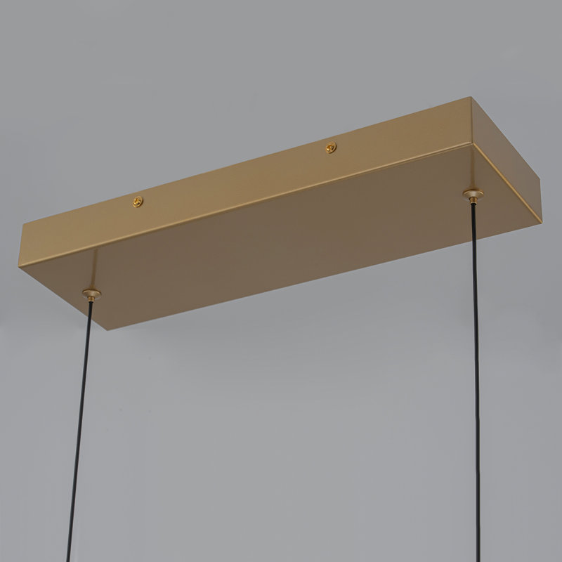 Luminaire suspendu linéaire pour îlot de cuisine à 7 lumières DEL, Doré