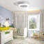 Ventilateur de plafond fermé de 18 pouces avec lumière et télécommande, ventilateur encastré moderne à profil bas sans pales pour la salle à manger de la cuisine de la chambre à coucher