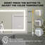Miroir de salle de bain anti-buée à DEL sans cadre avec éclairage avant et rétroéclairé-517379481